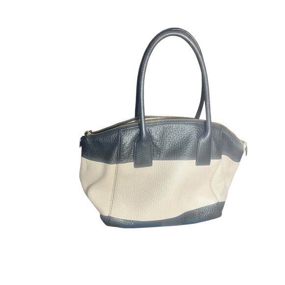 Kate Spade Kendall Court Henley Satchel Bag Blk/White Pebbled Leather - Picture 3 of 9